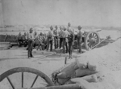 Britse troepen na de verovering van Alexandrië, 1882 door English Photographer